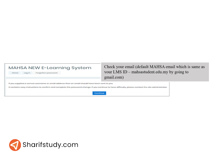 how to check email in Mahsa University System 