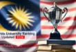 Malaysia University Ranking showed by Malaysia flag and medal
