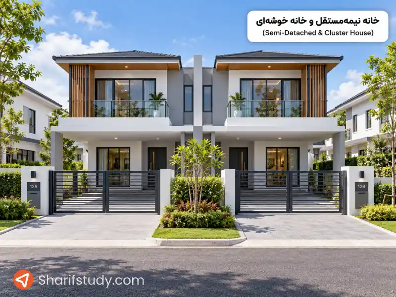 خانه نیمهمستقل و خانه خوشهای (Semi-Detached & Cluster House)؛ انواع خانه در مالزی
