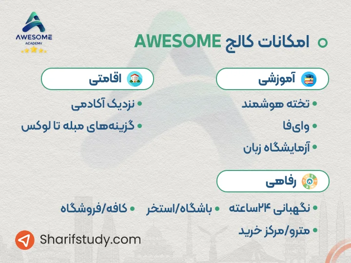 امکانات کالج زبان 