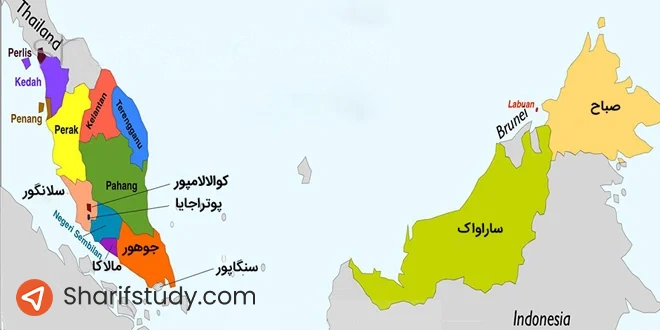 نقشه مالزی